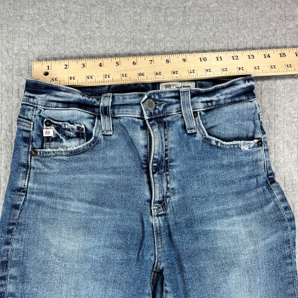 AG Adriano Goldschmied Bootcut Jeans Women 26/25X26 Blue Raw Hem High Rise - Picture 8 of 16